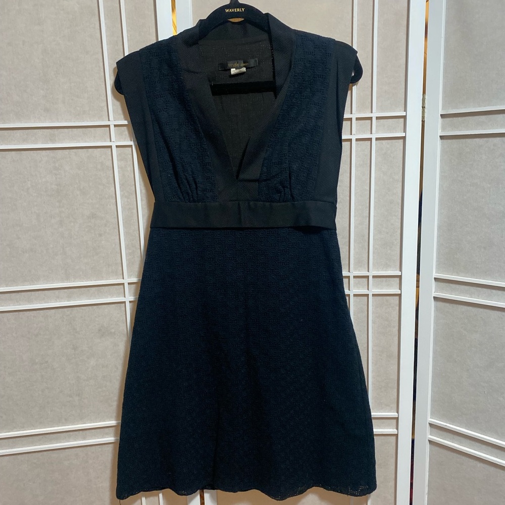 Black crochet single dress cotton M